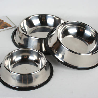 Stainless steel dog bowl for small pets