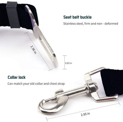 JuicyRide™ Adjustable Pet Car Seat Belt - 7 Safety Colors