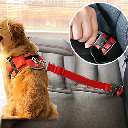 JuicyRide™ Adjustable Pet Car Seat Belt - 7 Safety Colors