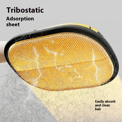 JuicyClean™ Electro-Magnet Glove - Black & Yellow Pet Hair Remover